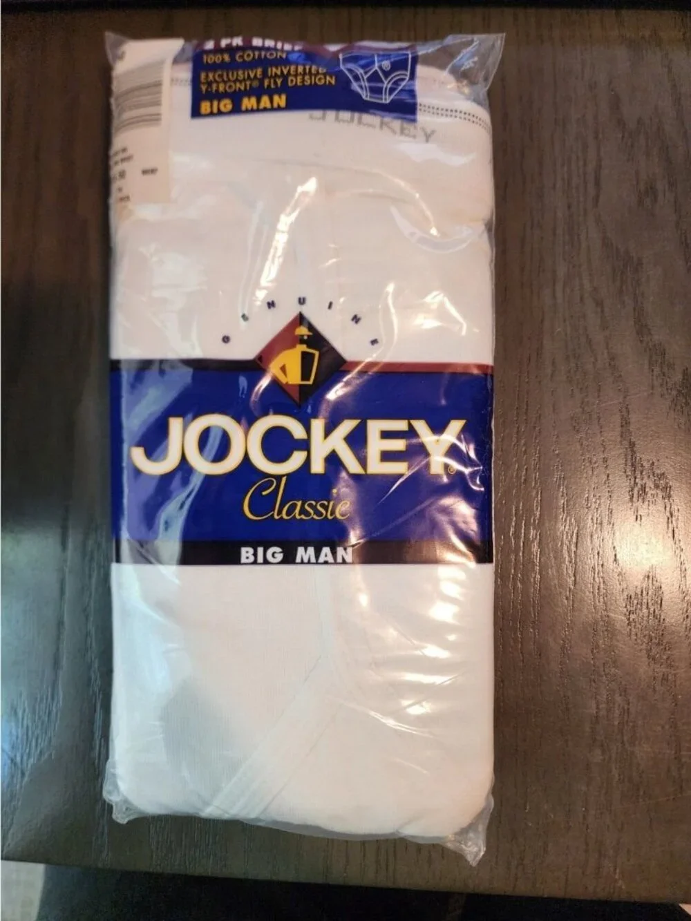 2000 Jockey Classic White Big Man Size 50 Y Front Fly Underwear Briefs 2 PACK